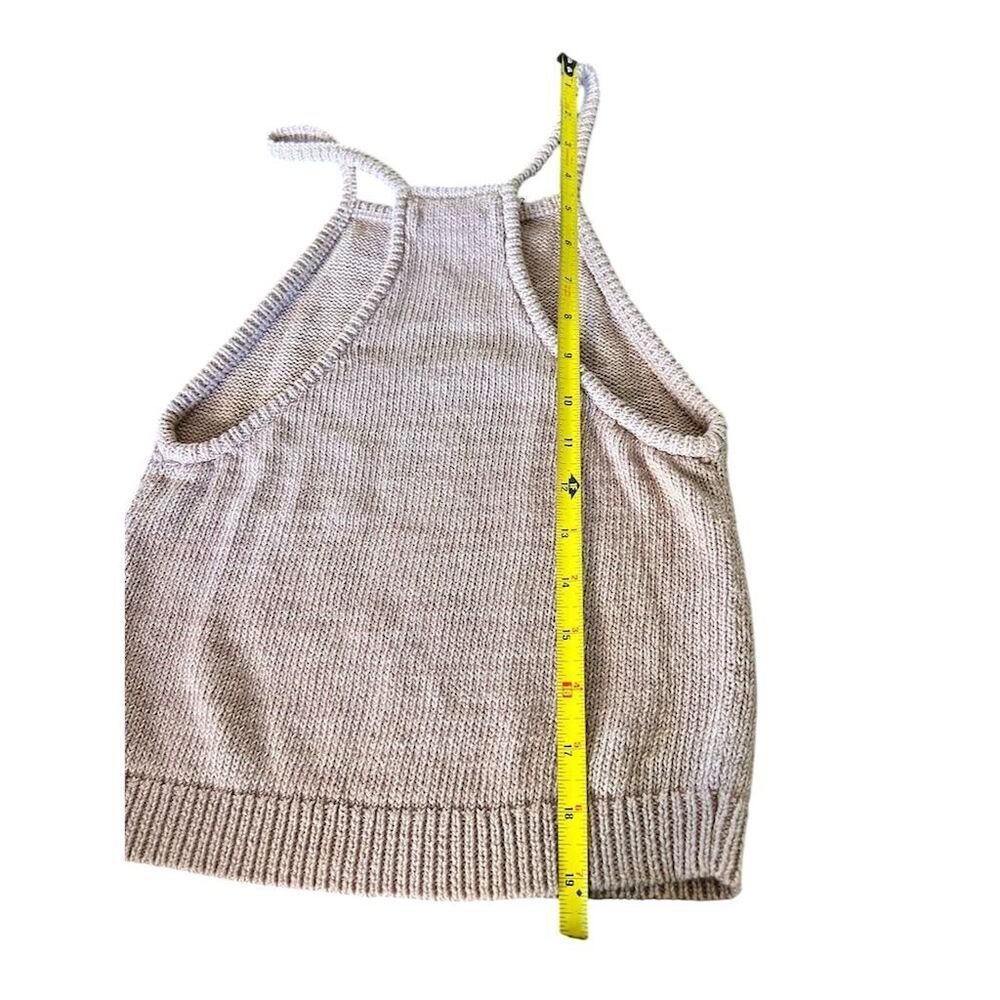 Kendall & Kylie Women's XS Mauve Knit Halter Tank Top Casual Spring - Picture 5 of 5